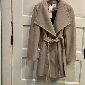 Calvin Klein Assymetrical Belted Wrap Coat